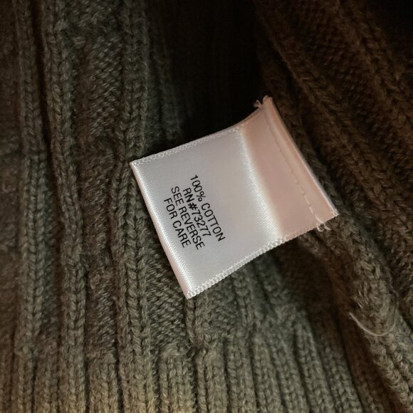 Women's XL Croft & Barrow Olive Cable-knit Sweater - Picture 4 of 4